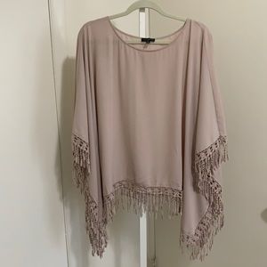 Tasseled Draped Blouse